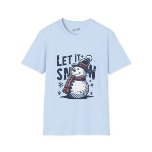 Let It Snow Snowman Softstyle T-Shirt | Cozy Winter Wear