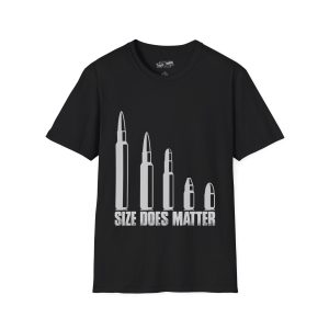 Size Does Matter Bullets Light Softstyle T-Shirt | Statement Apparel for Firearm Enthusiasts